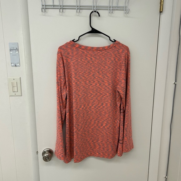 Pink Long Sleeve Blouse with Textured Stripes - Picture 2 of 3